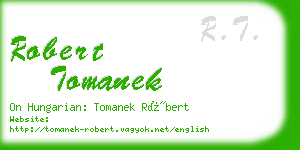 robert tomanek business card